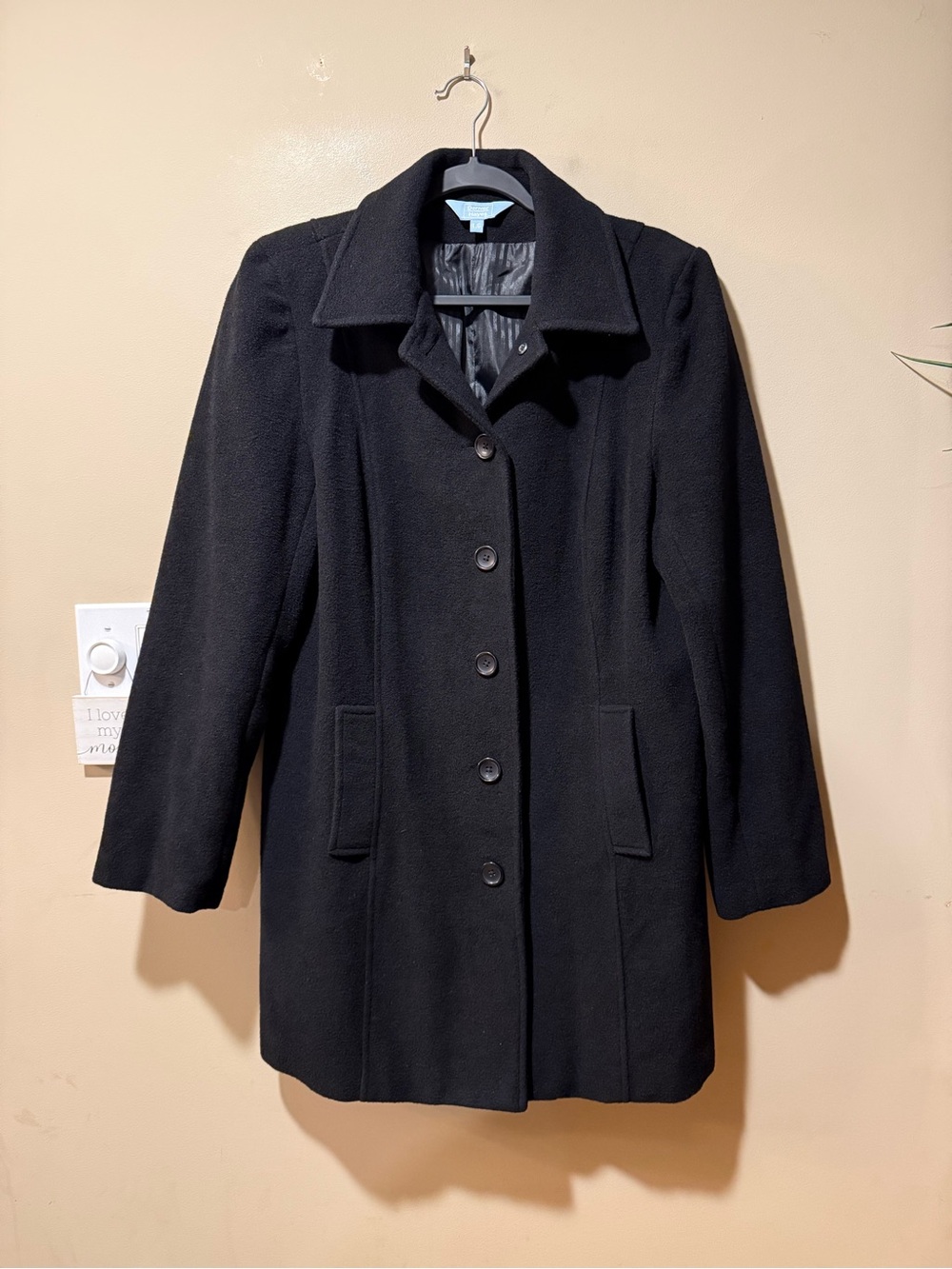 Denver Hayes Black Wool Coat - Picture 8 of 12